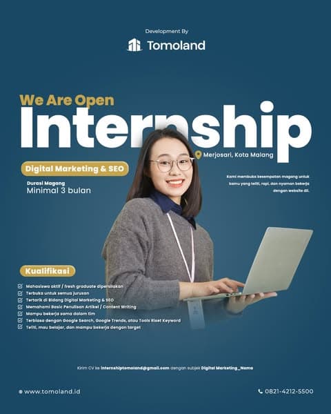 WE ARE HIRING â INTERNSHIP DIGITAL MARKETING & SEO - Gambar 1