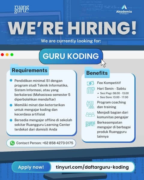 Guru Koding Part-Time di Ruangguru - Gambar 1