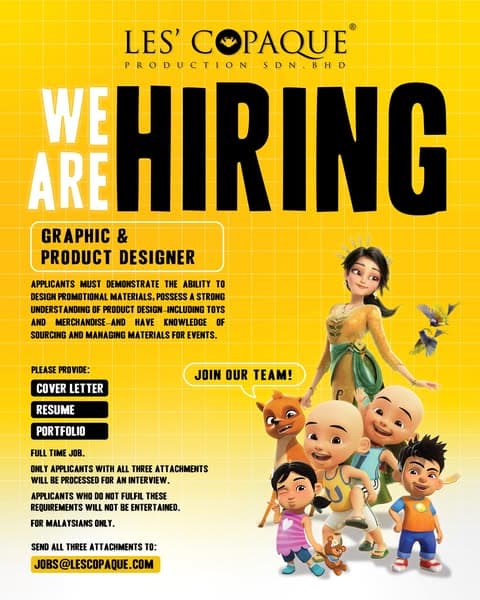 Graphic & Product Designer di Les' Copaque Production - Gambar 1